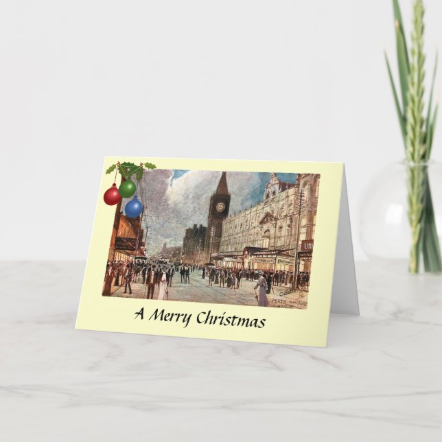 Festividades Cartão de Natal - Perth, Austrália Ocidental (Frente)