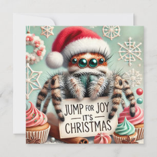 Festividades Cartão de Natal Pet Jumping Spider