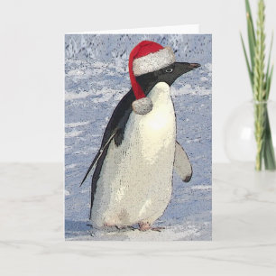 Festividades Cartão de Natal Pinguim