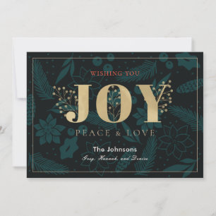 Festividades Cartão de Natal Pino Azul Feriado de Marinho JOY