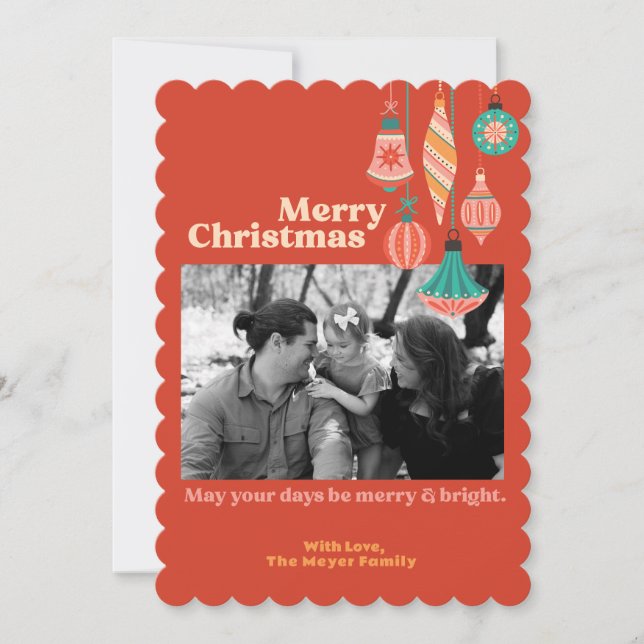 Festividades Cartão de Natal Plano (Frente)