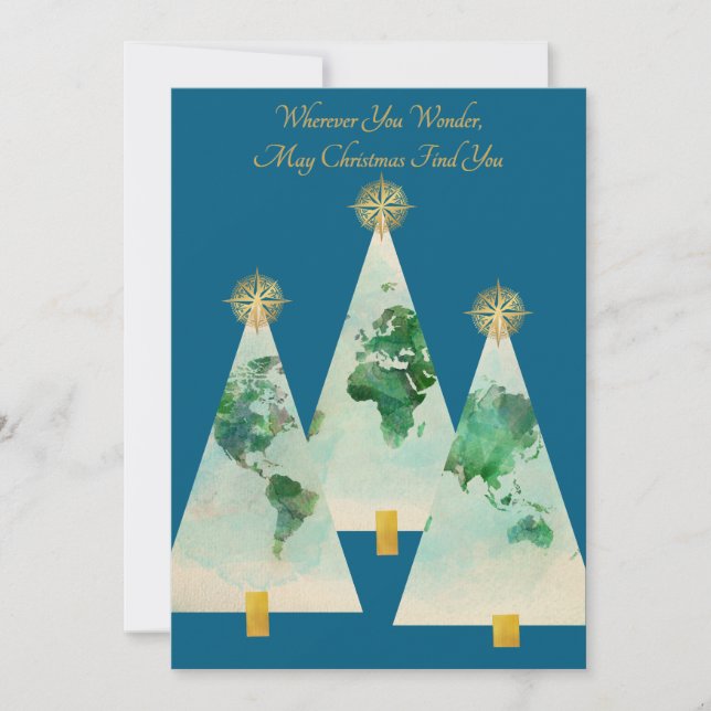 Festividades Cartão de Natal Plano (Frente)