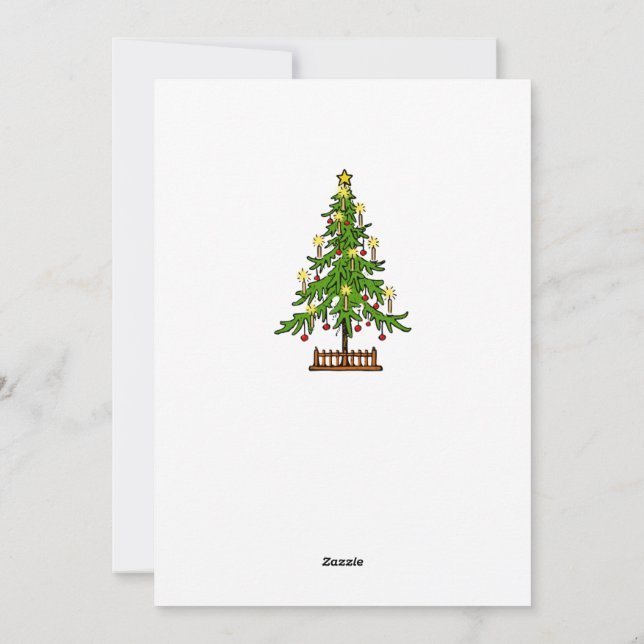 Festividades Cartão de Natal Plano 5x7 Velas de Natal (Verso)