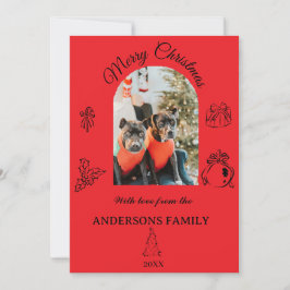 Festividades Cartão de Natal Plano Caprichoso Desenhado à Mão