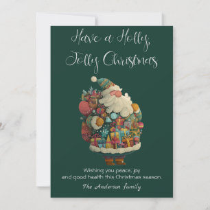 Festividades Cartão de Natal Plano com Papai Noel