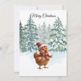Festividades Cartão de Natal Plano do Frango de Natal