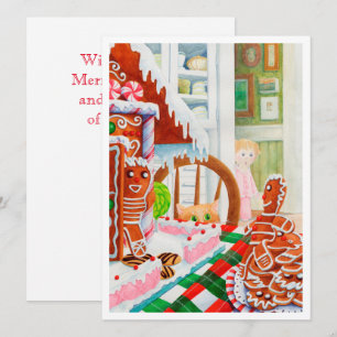 Festividades Cartão de Natal Plano GINGERBREAD SURPRISE 5,5x7.5