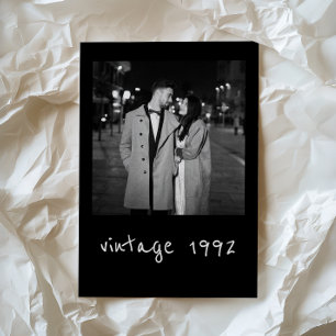 Festividades Cartão de Natal Plano personalizado com foto e nom