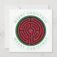 Cartão de Natal Plano Quadrado LABYRINTH IX
