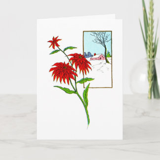 Festividades Cartão de Natal Poinsettia
