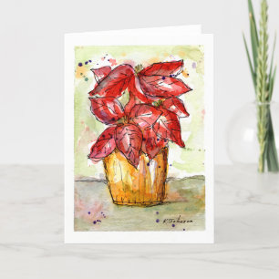Festividades Cartão de Natal Poinsettia