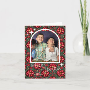 Festividades Cartão de Natal Poinsettia – Personalizado