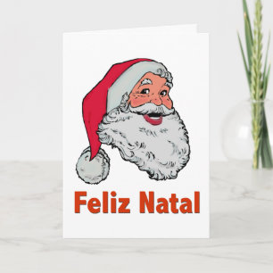 Festividades Cartão de Natal português do papai noel