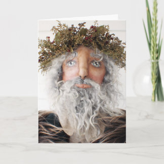 Festividades Cartão de Natal primitivo da boneca da arte