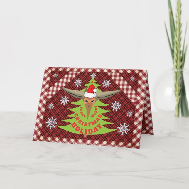 Festividades Cartão de Natal Pterodactyl Dino (Frente)