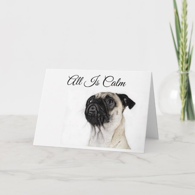 Festividades Cartão de Natal Pug (Frente)