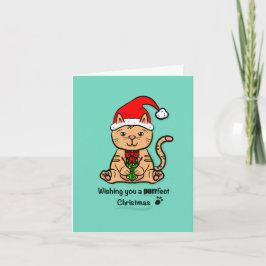 Festividades Cartão de Natal Puro Cat