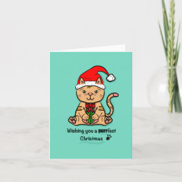 Festividades Cartão de Natal Puro Cat
