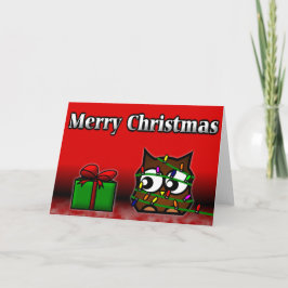 Festividades Cartão de Natal Quirky Owl
