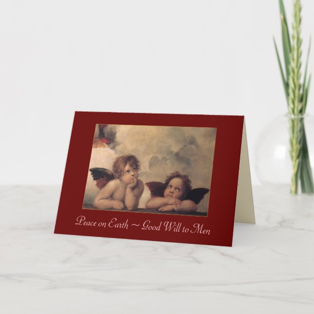 Festividades Cartão de Natal Raphael Cherubs (Frente)