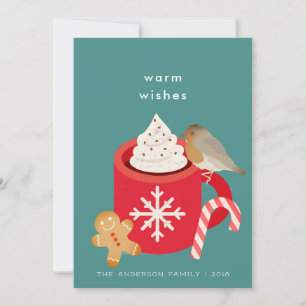 Festividades Cartão de Natal Red Christmas Mug & Robin