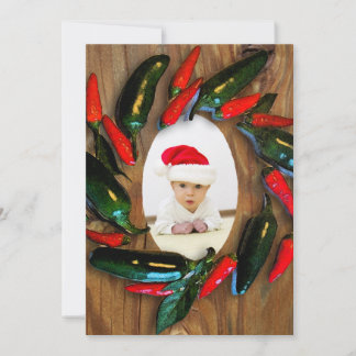 Festividades Cartão de Natal Red Hot Peppers Wreath