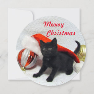 Festividades Cartão de Natal Redondo de Joon - Pic de Gato Boni
