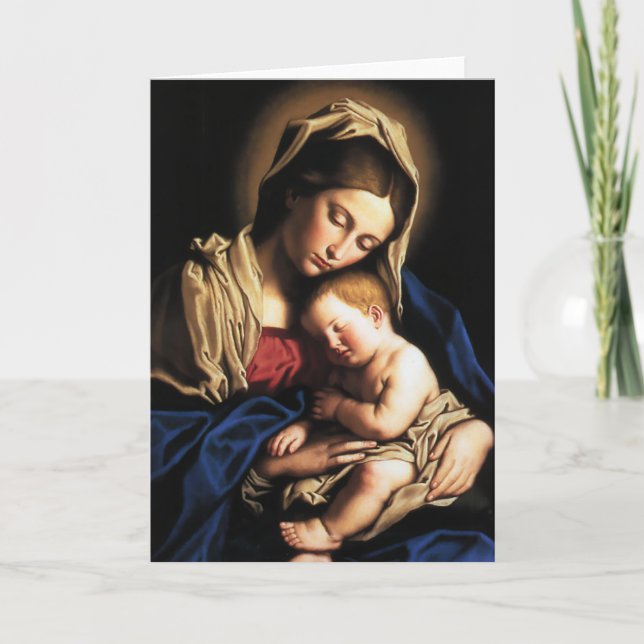 Festividades Cartão de Natal religioso (Frente)
