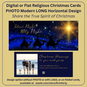 Festividades Cartão de Natal Religioso da FOTO Horizontal Longa