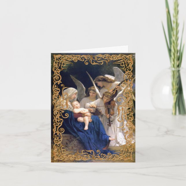 Festividades Cartão de Natal religioso decorativo (Frente)