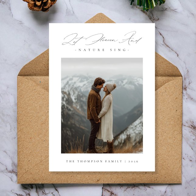 Festividades Cartão de Natal Religioso Let Heaven and Nature Si (Criador carregado)