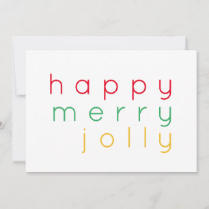 Festividades Cartão de Natal Reto 5x7 FELIZ ALEGRIA NATALÍCIA