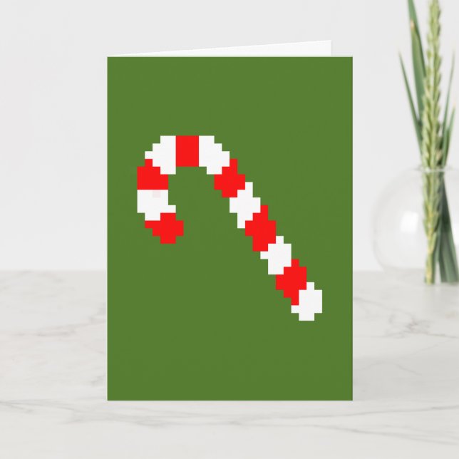 Festividades cartão de Natal retro de 8 bits (Frente)