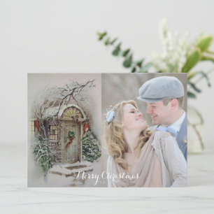 Festividades Cartão de Natal Retroativo Adicionar Sua Foto