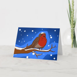 Festividades Cartão de Natal Robin