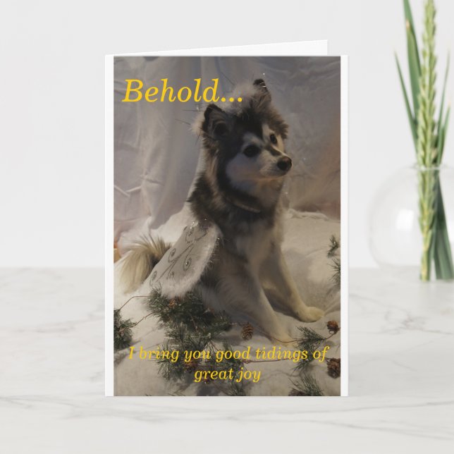 Festividades Cartão de Natal ronco do anjo (Frente)