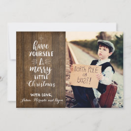 Festividades Cartão de Natal russo com fotografia