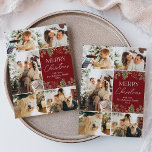 Festividades Cartão de Natal Rustic Multi Photo Collage<br><div class="desc">Este cartão de feriado elegante apresenta cinco das suas fotografias pessoais favoritas numa grelha de fotografias única e em camadas. Para fazer alterações avançadas,  selecione Personalizar -> Editar usando a ferramenta Design.</div>