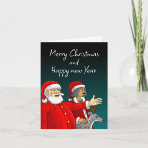 Festividades Cartão de Natal Santa Claus