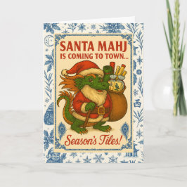 Festividades Cartão de Natal Santa Mahj!