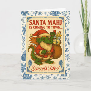 Festividades Cartão de Natal Santa Mahj!