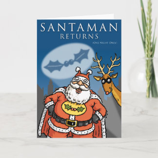 Festividades Cartão de Natal Santaman