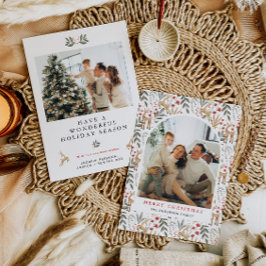 Festividades Cartão de Natal Scandi 2 Foto Boho Nodic Holiday