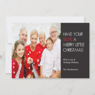 Festividades Cartão de Natal Selfie