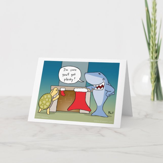 Festividades Cartão de Natal Shaaark (Frente)