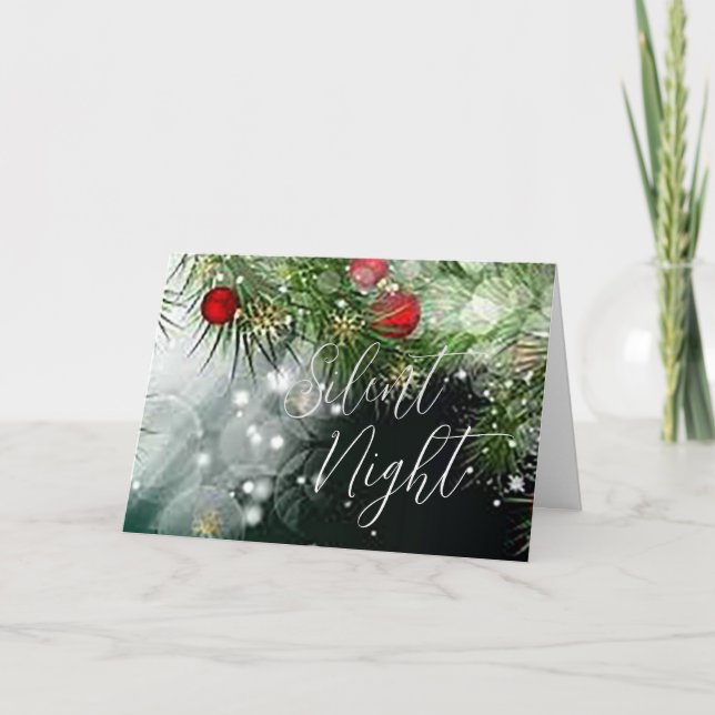 Festividades Cartão de Natal Silent Night (Frente)