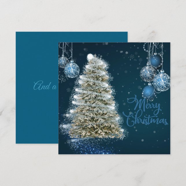 Festividades Cartão de Natal Simples (Frente/Verso)