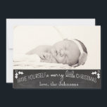 Festividades Cartão de Natal simples do quadro<br><div class="desc">desejos bonitos e simples do feriado</div>