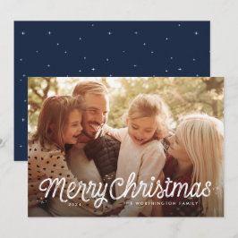 Festividades Cartão de Natal simples e doce com foto