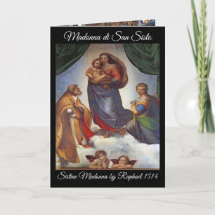 Festividades Cartão de Natal Sistine Madonna